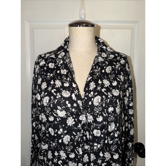 Grayson The Hero Button Down Floral Shirt Long Sleeve Blouse Women's Size 02 S - Picture 5 of 12